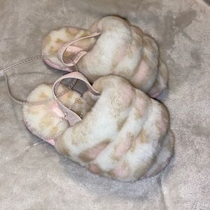 Panther print toddler UGG slides